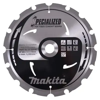 Tarcza tnąca do płyt włókno-cementowych 305x30mm 8 zęby Specialized Makita [B-33716]
