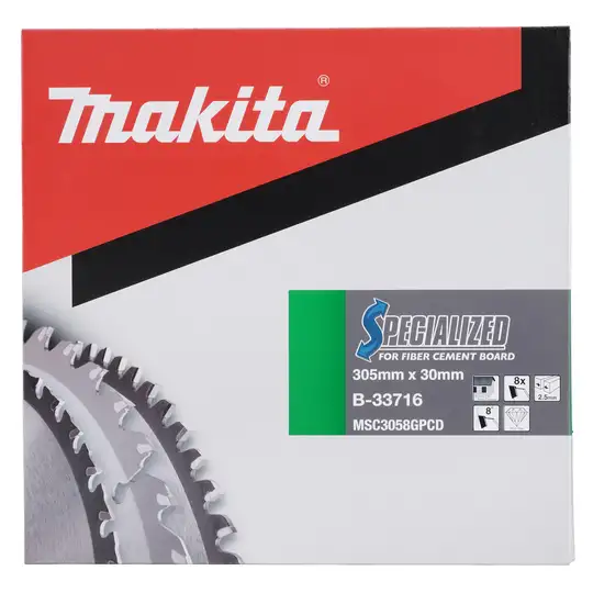 Tarcza tnąca do płyt włókno-cementowych 305x30mm 8 zęby Specialized Makita [B-33716]