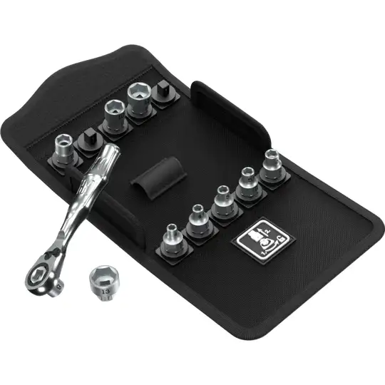 Zestaw 11szt. nasadek sześciokątnych 1/4" z napędem sześciokątnym 11 mm, rozmiary 4-13 mm, Zyklop Mini 2, Wera [05135021001]