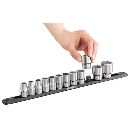Zestaw 12 szt. nasadek sześciokątnych OGV GRIP, 1/2", do obrobionych śrub, Facom [S.40EGRPPB]