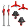 Zestaw 2 szt. podpórek sufitowych i montażowych z dźwignią pompującą 575–910 mm + akcesoria, BESSEY [STE90-SET]