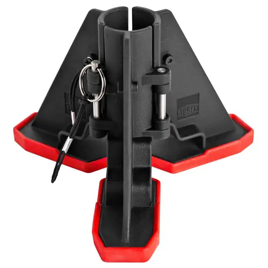 Zestaw 2 szt. podpórek sufitowych i montażowych z dźwignią pompującą 575–910 mm + akcesoria, BESSEY [STE90-SET]