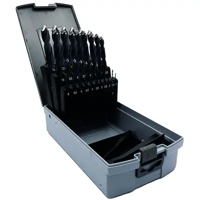 Zestaw 25szt wierteł HSS do metalu, METAL HEAD KP 25, ALPEN [0066600025100]