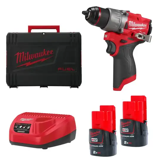 akumulatorowa kompaktowa wiertarko-wkrętarka, M12 FUEL, M12 FDD2-202X, Milwaukee [4933479873]