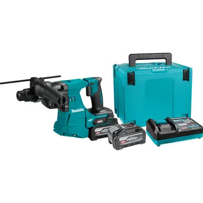 akumulatorowa młotowiertarka SDS+, 3,3J, 2x4Ah, 40V max XGT, Makita [HR011GU201]