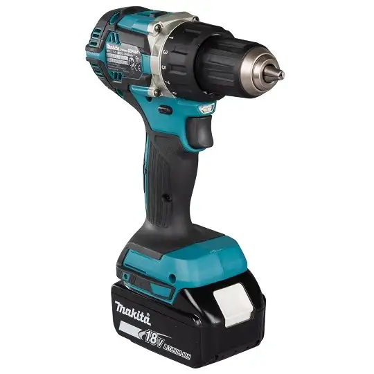 akumulatorowa wiertarko-wkrętarka 18V + 3 pogłębiacze stożkowe, Makita [DDF484RTE+POGŁĘBIACZE] 2x5,0 Ah, Li-Ion