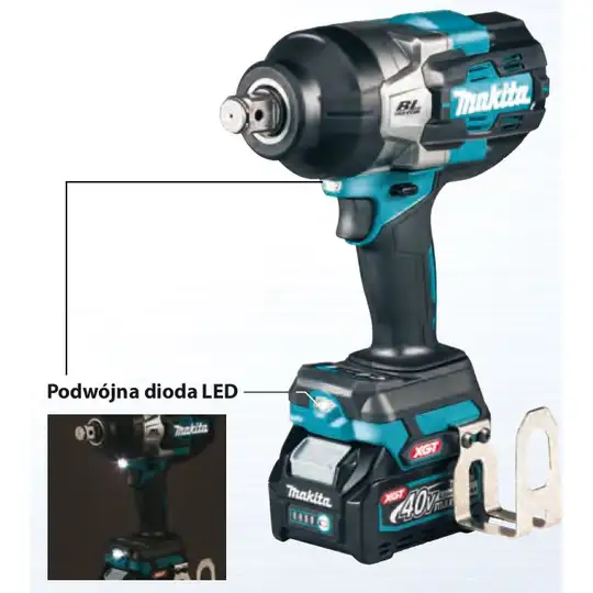 akumulatorowy klucz udarowy 3/4", 40V max Li-Ion, 2x4,0Ah, serii XGT Makita [TW001GM201]