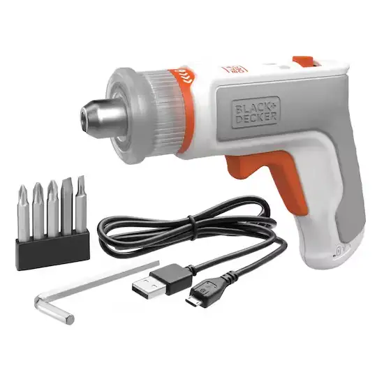 akumulatorowy wkrętak 3,6V z 5 końcówkami, Black+Decker [BCRTA01-XJ]