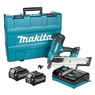 gwoździarka akumulatorowa do gwoździ 50-90mm, 2x2,5Ah, 40V MAX, XGT, Makita [BN002GD201]