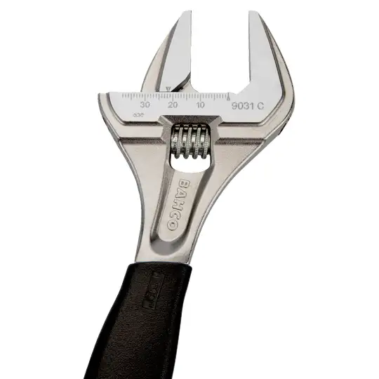 klucz nastawny szwedzki 170mm o szerokim rozstawie szczęk 32mm, Ergo, Bahco [9029 C]