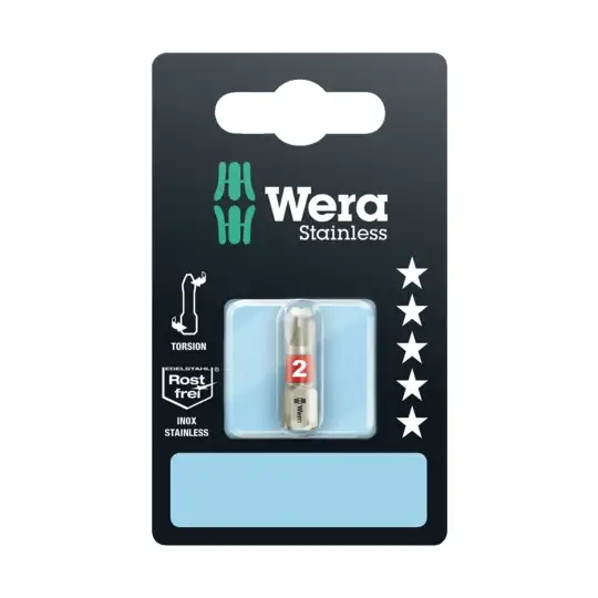 końcówka 1/4" ze stali nierdzewnej, PH1/25mm WERA [05073610001]