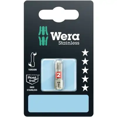 końcówka 1/4" ze stali nierdzewnej, PH1/25mm WERA [05073610001]