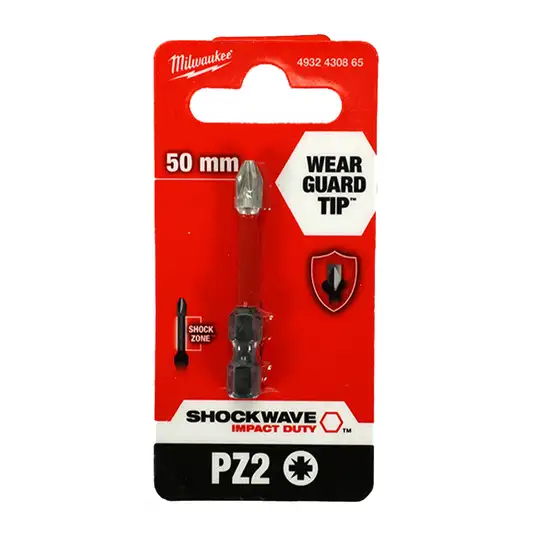 końcówka udarowa 1/4", PZ2/50mm, SHOCKWAVE, IMPACT DUT, Milwaukeet [4932430865]