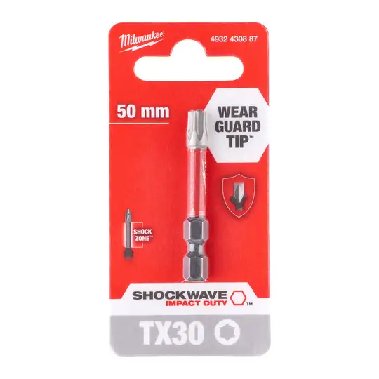 końcówka udarowa 1/4", TX30/50mm, SHOCKWAVE, IMPACT DUTY, Milwaukee [4932430887]