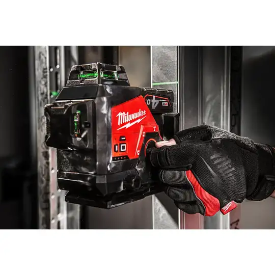 laser 3-wiązkowy 360°, zielony, do 38m, M12, 12V, MILWAUKEE [4933478103]