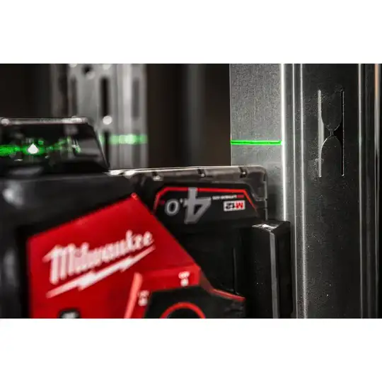 laser 3-wiązkowy 360°, zielony, do 38m, M12, 12V, MILWAUKEE [4933478103]