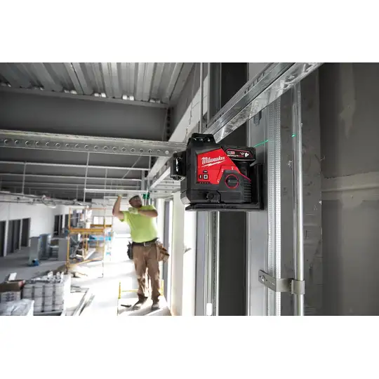 laser 3-wiązkowy 360°, zielony, do 38m, M12, 12V, MILWAUKEE [4933478103]