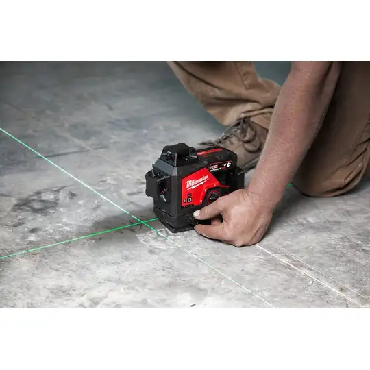 laser 3-wiązkowy 360°, zielony, do 38m, M12, 12V, MILWAUKEE [4933478103]