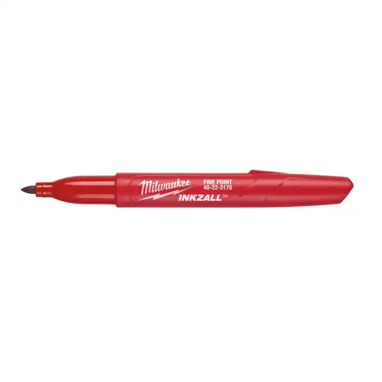 marker, 1mm, czerwony, okrągły, INKZALL, MILWAUKEE [48223170]