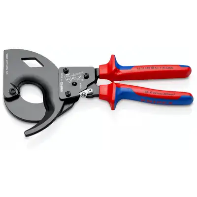 nożyce zapadkowe do cięcia kabli miedzianych i aluminiowych 280mm, KNIPEX [95 31 280]