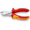 obcinak boczny chromowany o zwiększonym przełożeniu w izolacji VDE 160mm, do prac pod napięciem do 1000V, KNIPEX [74 06 160]