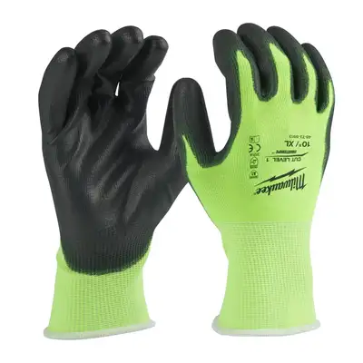 rękawice ochronne, rozmiar 10/XL, HI-VIS CUT A, MILWAUKEE [4932479919]