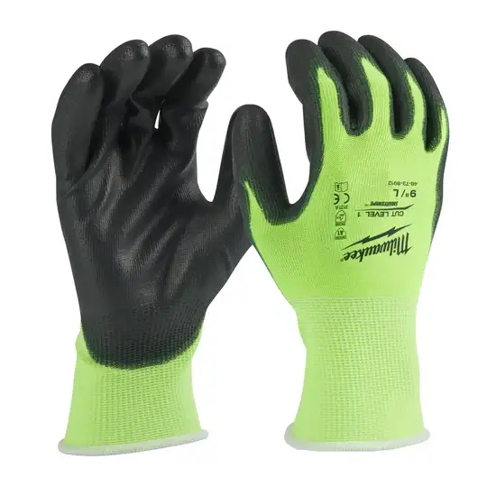 rękawice ochronne, rozmiar 9/L, HI-VIS CUT A, MILWAUKEE [4932479918]