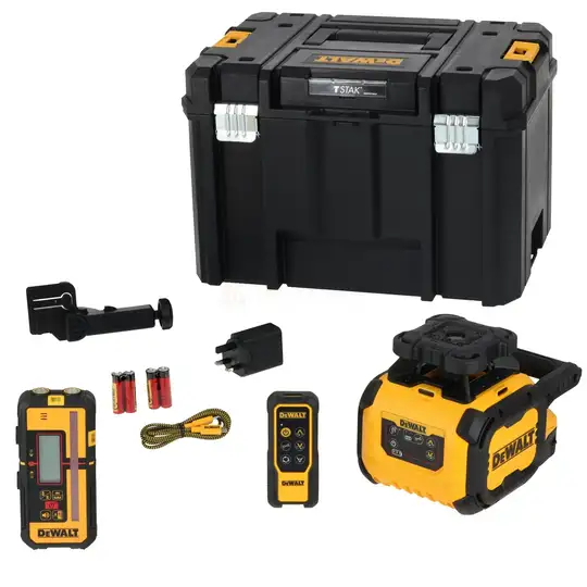 samopoziomujący laser obrotowy z wiązką czerwoną, USB-C, 40 m, DeWalt [DCLE15211R-QW]