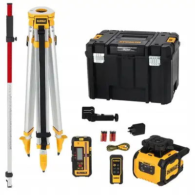 samopoziomujący laser obrotowy z wiązką czerwoną, USB-C, 40 m, DeWalt [DCLE15211RL-QW]