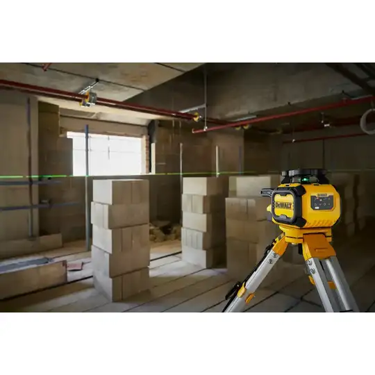 samopoziomujący laser obrotowy z wiązką zieloną, USB-C, 40 m, DeWalt [DCLE15221G-QW]