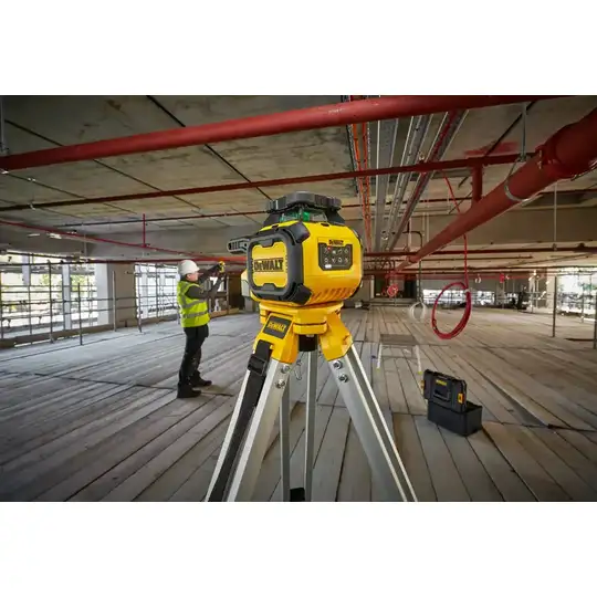samopoziomujący laser obrotowy z wiązką zieloną, USB-C, 40 m, DeWalt [DCLE15221G-QW]