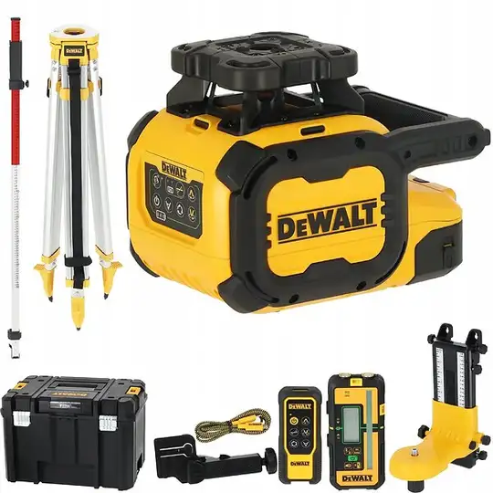 samopoziomujący laser obrotowy z wiązką zieloną, USB-C, 40 m, DeWalt [DCLE15221GL-QW]