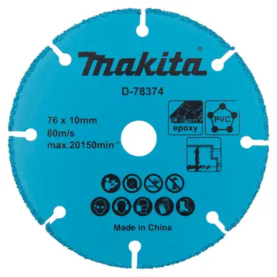 tarcza z grysem z węglika spiekanego, do cięcia płyt G-K, 76x10 mm Makita [D-78374] do DMC300