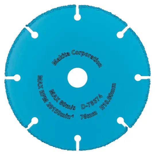 tarcza z grysem z węglika spiekanego, do cięcia płyt G-K, 76x10 mm Makita [D-78374] do DMC300