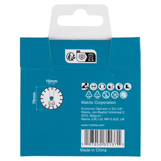 tarcza z grysem z węglika spiekanego, do cięcia płyt G-K, 76x10 mm Makita [D-78374] do DMC300
