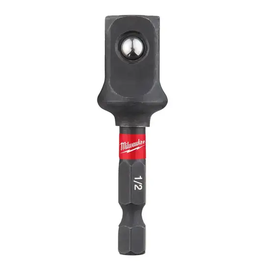 udarowy adapter do nasadek z sześciokąta 1/4'' na kwadrat 1/2'', 55mm, SHOCKWAVE, IMPACT DUTY, Milwaukee [4932478803]