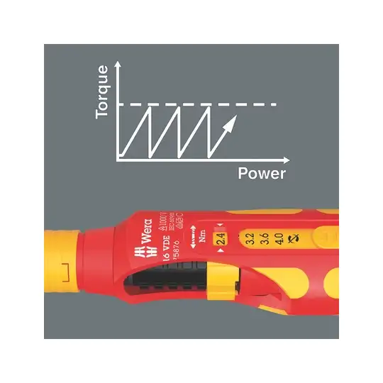 wkrętak dynamometryczny w izolacji VDE, kraftform, Safe-Torque, Wera [05075876001]