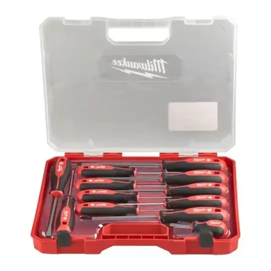zestaw 12szt. wkrętaków do śrub prostych, PH i PZ, TRI-LOBE, Milwaukee [4932472003]