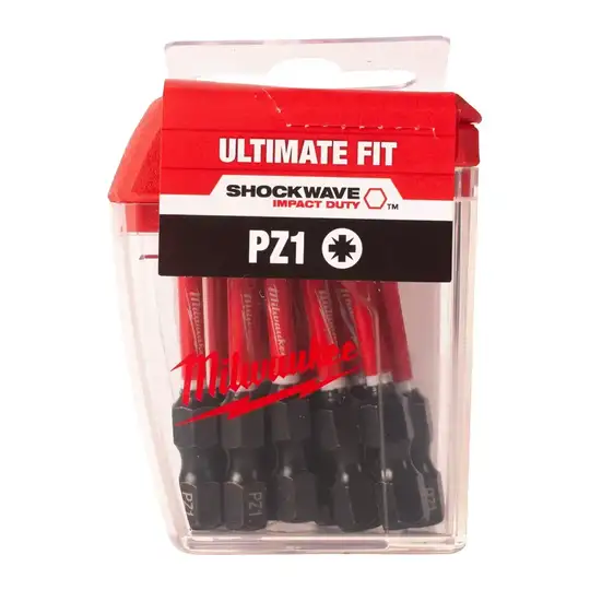 zestaw 25szt. bitów udarowych 1/4", PZ1/25mm, SHOCKWAVE, IMPACT DUT, Milwaukee [4932430861]