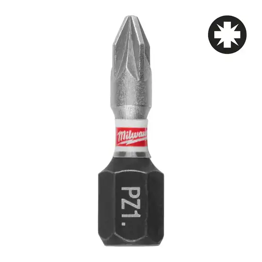 zestaw 25szt. bitów udarowych 1/4", PZ1/25mm, SHOCKWAVE, IMPACT DUT, Milwaukee [4932430861]