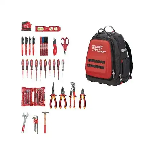 zestaw 76 szt. narzędzi dla elektryka w plecaku, PACKOUT, Milwaukee [4932498407]