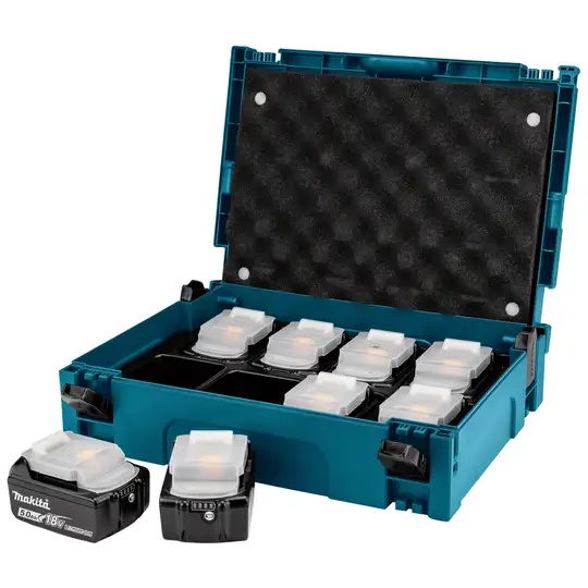 zestaw 8 akumulatorów BL1850B, LXT, Li-ion, 18V, 5,0Ah, Makpac, Makita [199697-1]