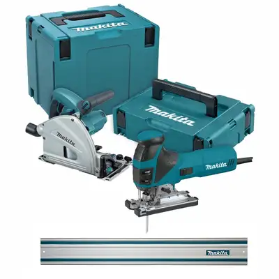 zestaw Combo: SP6000 + 4351FCTJ Makita [MEU029J-SZYNA_1,5M] 2 walizki MAKPAC + szyna 1,5m