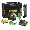akumulatorowy, samopoziomujący laser 3-wiązkowy 360° z wiązką zieloną do 30m, Li-Ion 10,8V Li-Ion 2,0Ah DeWALT [DCE089D1G]