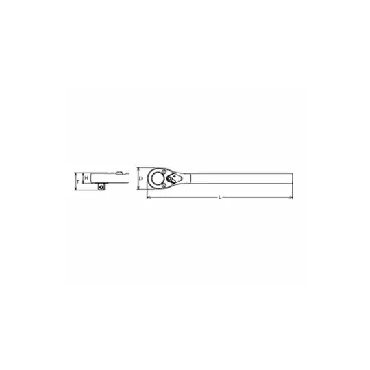 grzechotka ręczna 3/8", 24 zęby, 250mm, KOKEN [3753P-200]