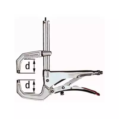 szczypce zaciskowe spawalnicze omijające z regulacją [GRZC]
