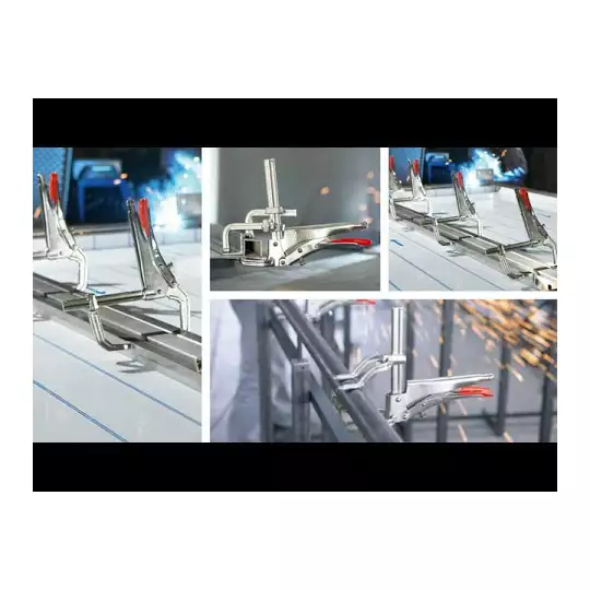 szczypce zaciskowe spawalnicze omijające z regulowną szczęką 110mm Bessey [GRZC]