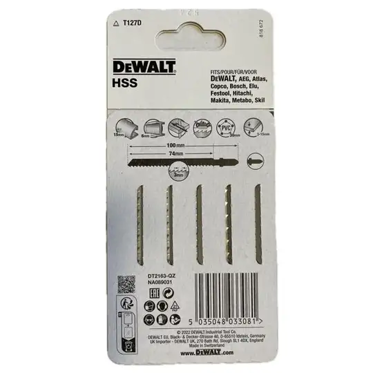 brzeszczoty do wyrzynarek 100mm do cięcia metalu DeWalt [DT2163-QZ] 5szt.