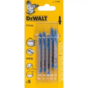 brzeszczoty do wyrzynarek 76mm do cięcia metalu 5szt. DeWalt [DT2160-QZ]