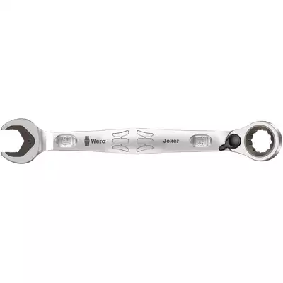 klucz płasko-oczkowy odgięty z grzechotką i przełącznikiem kierunku pracy M15 Joker Switch Wera [020070]